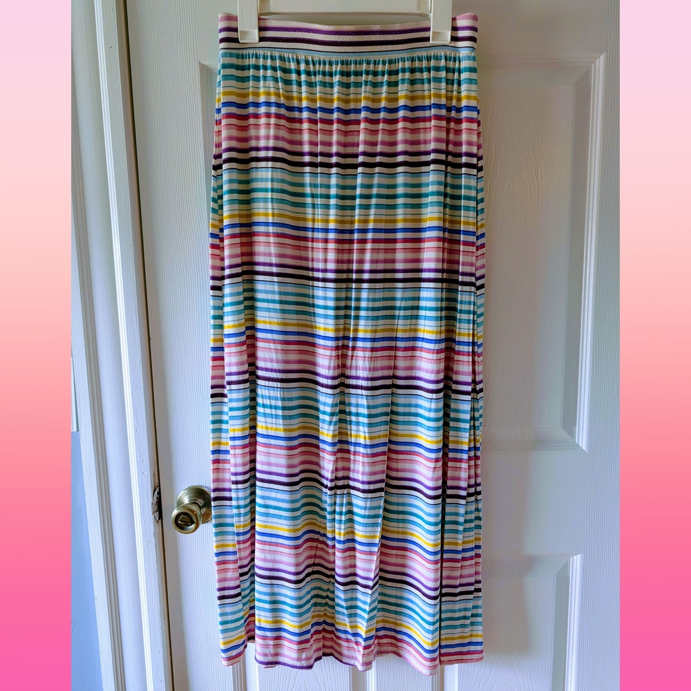Multicolor Striped Maxi Skirt - Women's
